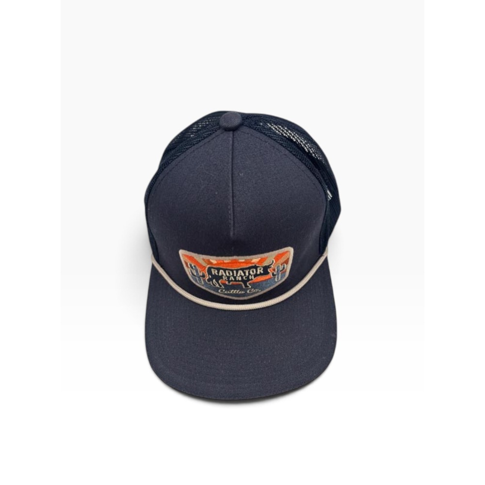 Dale Brisby Radiator Ranch Cattle Co Trucker Hat Navy Blue Rodeo Time Snapback - Picture 4 of 7